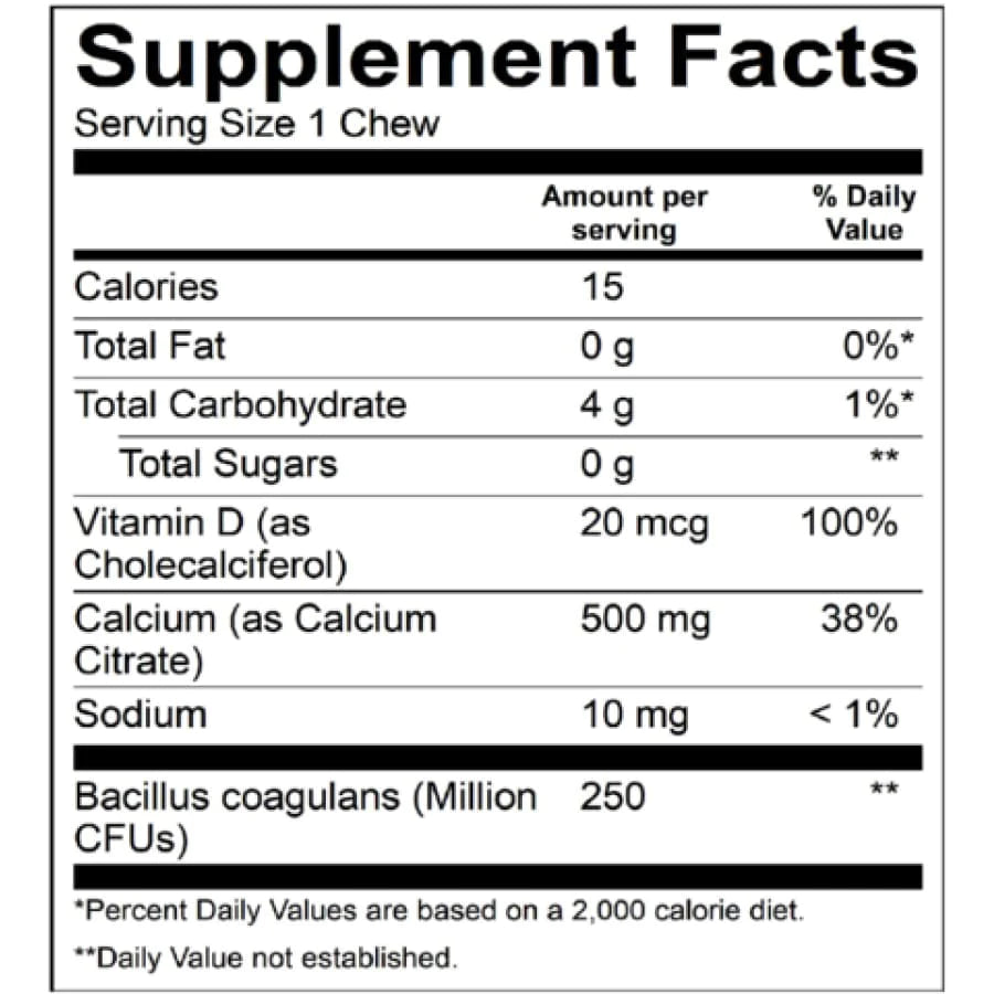 BariatricPal Calcium Citrate - French Vanilla Caramel 500 mg, 90 Soft Chews | With Vitamin D3 & Probiotics – product photo