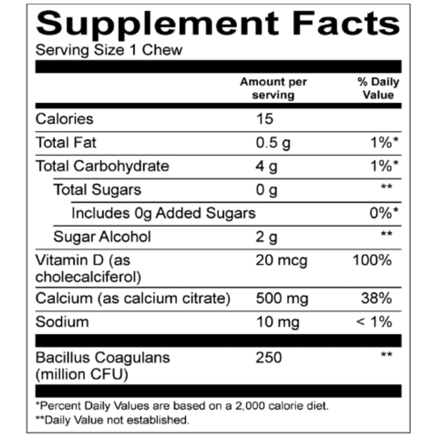 BariatricPal Calcium Citrate - Strawberry Watermelon Twist 500 mg, 90 Soft Chews | With Vitamin D3 & Probiotics – product photo