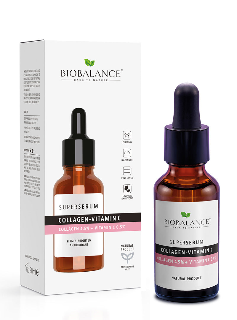 Biobalance Collagen-Vitamin C Super Serum 30ml | Firming & Brightening Serum – product photo