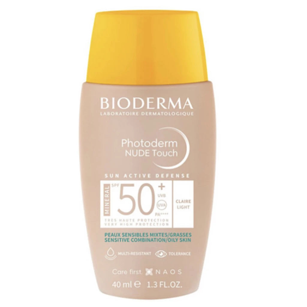 Bioderma Photoderm Nude Touch SPF50+ Light Tint Facial Sunscreen 40ml | Light Tint SPF50+ Matte Finish