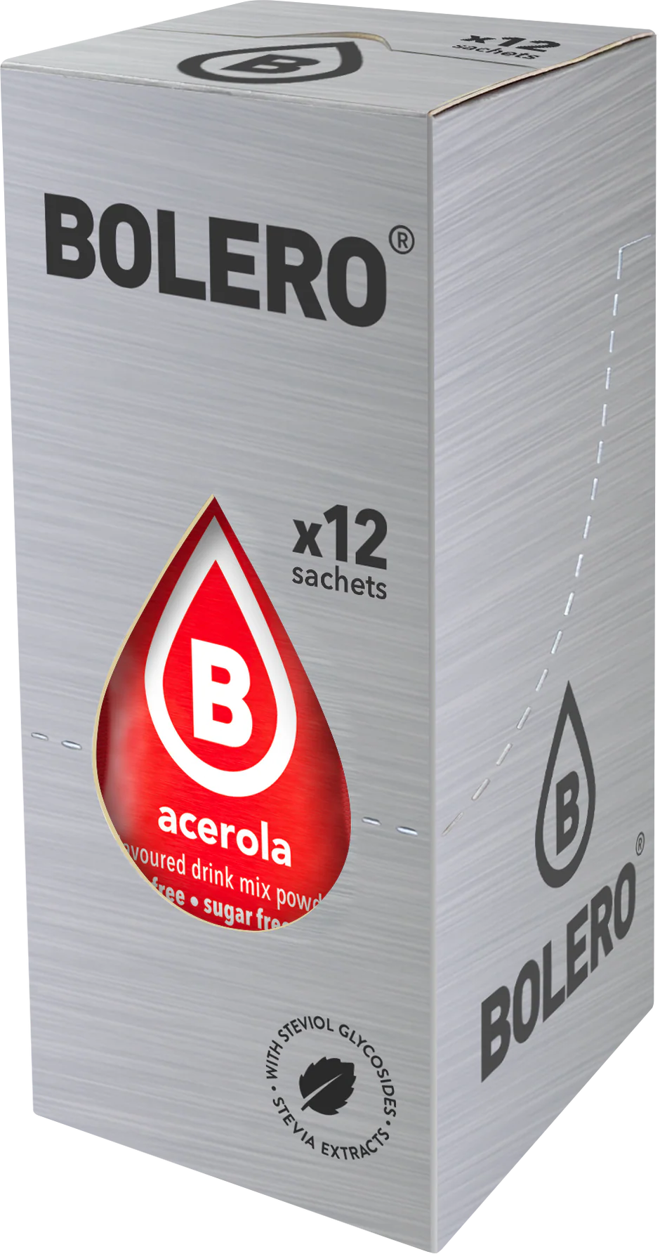 Bolero Acerola, 12 Sachets | Sugar-Free Drink Mix with Stevia, Makes 1.5 L – product photo