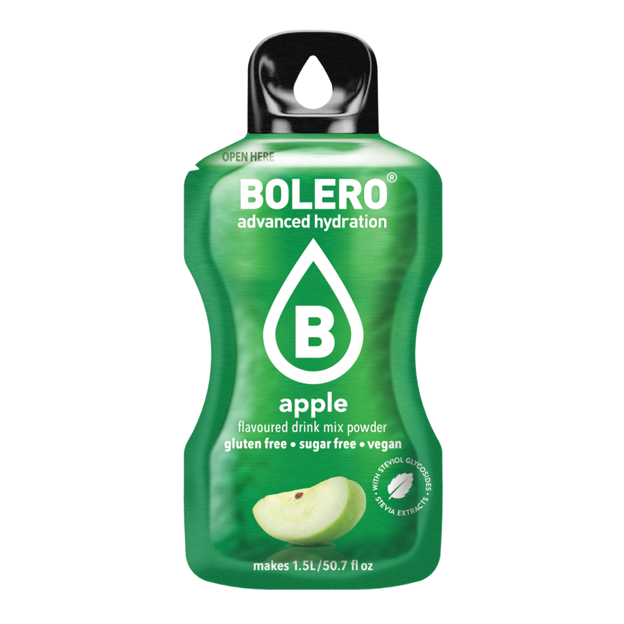 Bolero Advanced Hydration Apple, 12 Sachets | Sugar-Free Drink Mix, Makes 1.5 L