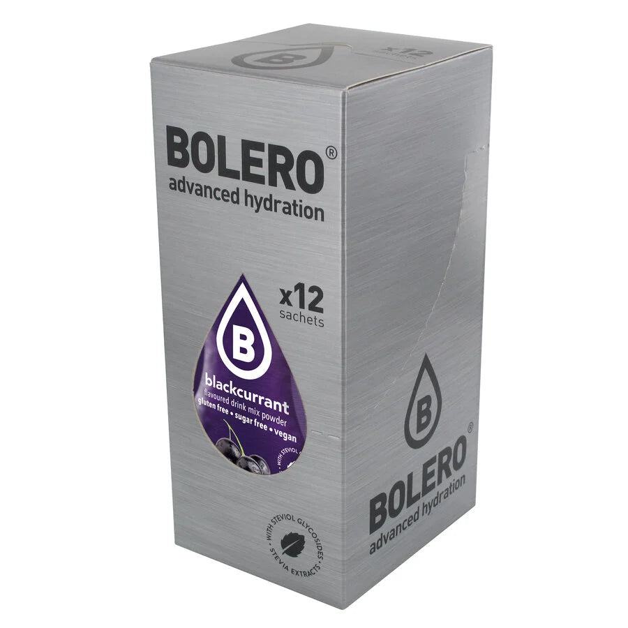 Bolero Advanced Hydration Blackcurrant, 12 Sachets | Sugar-Free Drink Mix, Makes 1.5 L – product photo