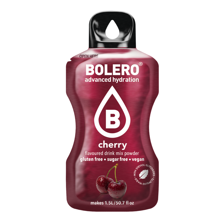 Bolero Advanced Hydration Cherry, 12 Sachets | Sugar-Free Drink Mix, Makes 1.5 L