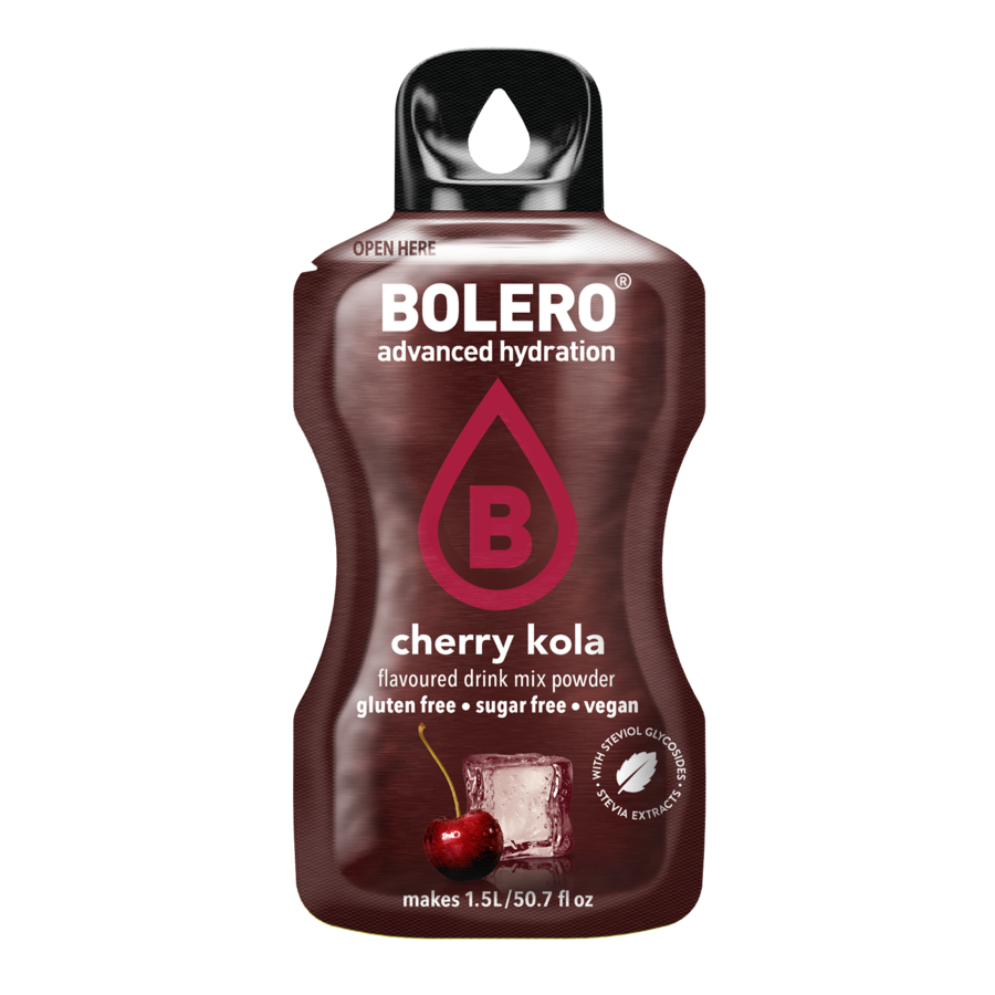 Bolero Advanced Hydration Cherry Kola, 12 Sachets | Sugar-Free Drink Mix, Makes 1.5 L