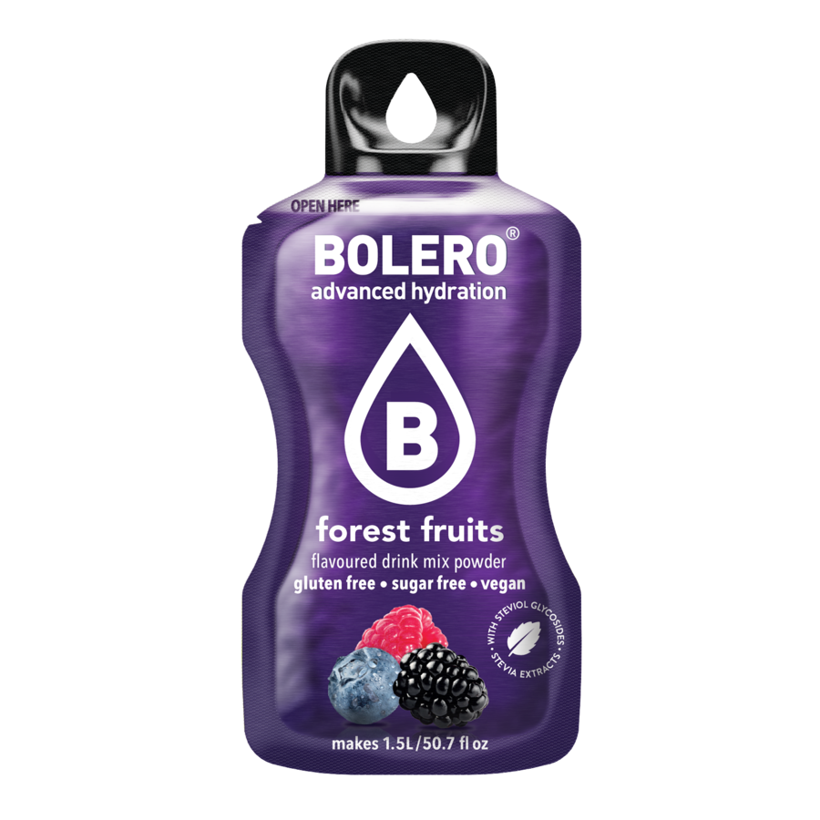 Bolero Advanced Hydration Forest Fruits, 12 Sachets | Sugar-Free Drink Mix, Makes 1.5 L