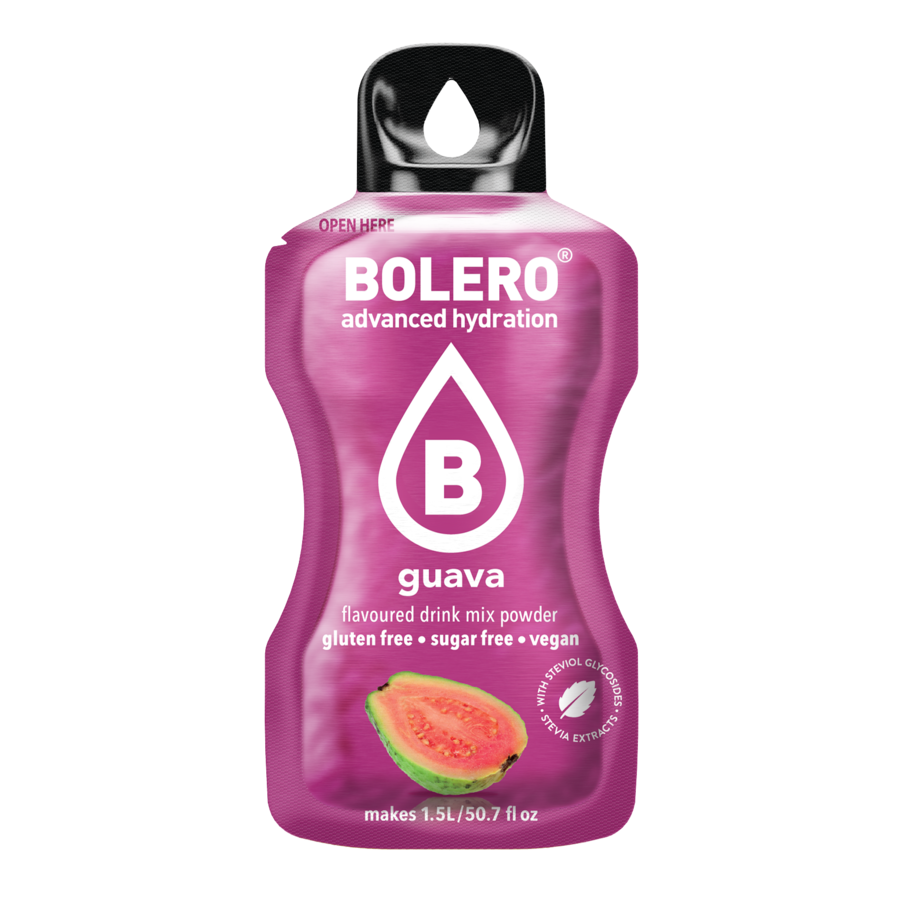 Bolero Advanced Hydration Guava, 12 Sachets | Sugar-Free Drink Mix, Makes 1.5 L