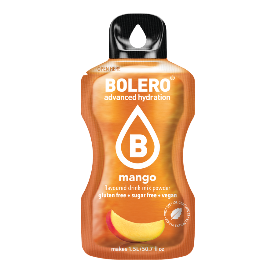 Bolero Advanced Hydration Mango, 12 Sachets | Sugar-Free Drink Mix, Makes 1.5 L