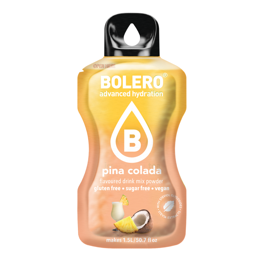 Bolero Advanced Hydration Pina Colada, 12 Sachets | Sugar-Free Drink Mix, Makes 1.5 L