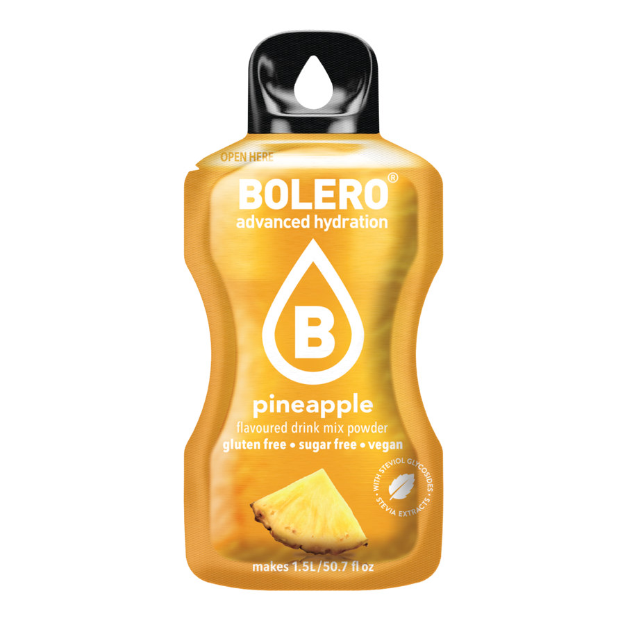 Bolero Advanced Hydration Pineapple, 12 Sachets | Sugar-Free Drink Mix, Makes 1.5 L