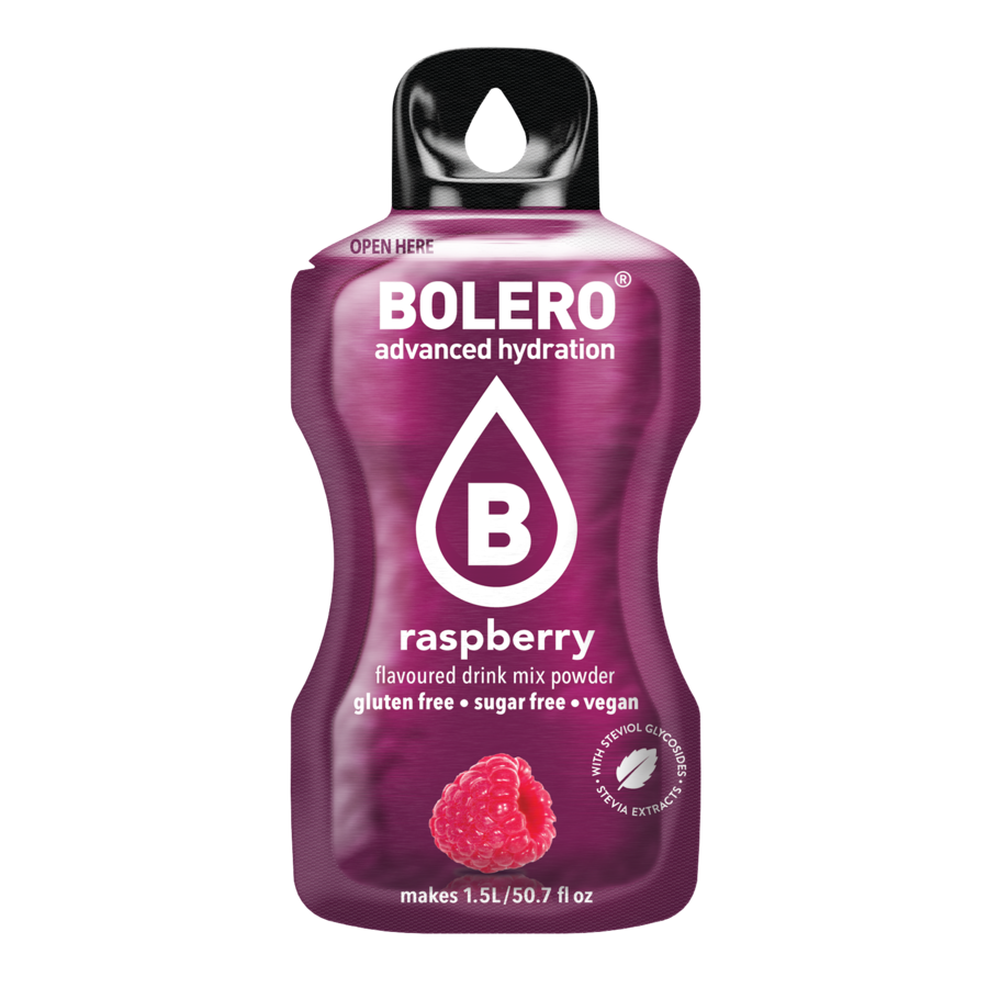 Bolero Advanced Hydration Raspberry, 12 Sachets | Sugar-Free Drink Mix, Makes 1.5 L