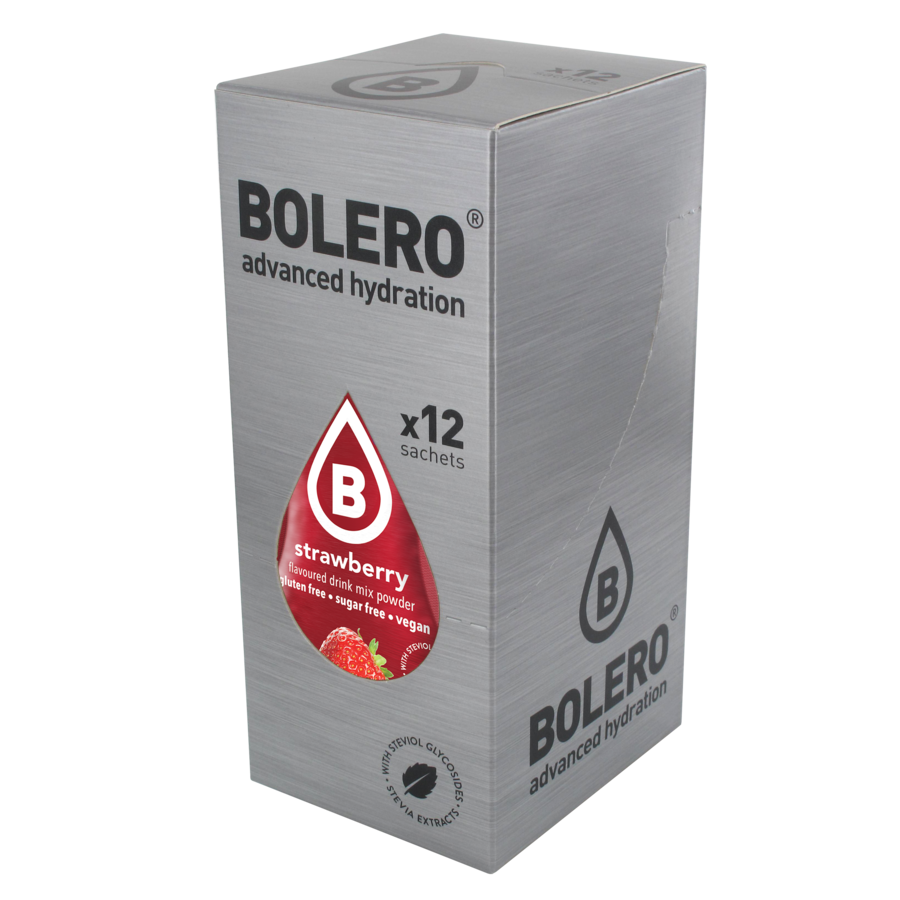 Bolero Advanced Hydration Strawberry, 12 Sachets | Sugar-Free Drink Mix, Makes 1.5 L – product photo