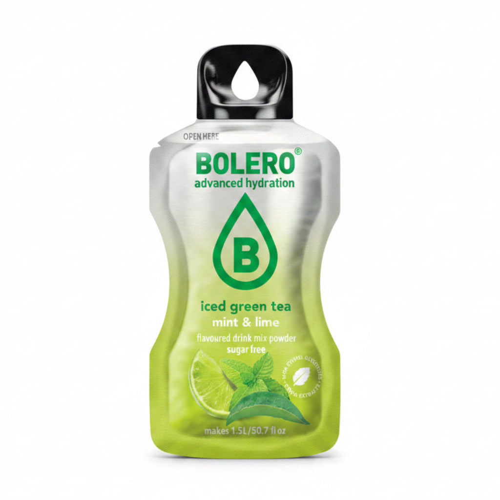 Bolero® ICED GREEN TEA Mint & Lime | 8g | 1,5L (12 Sachets)