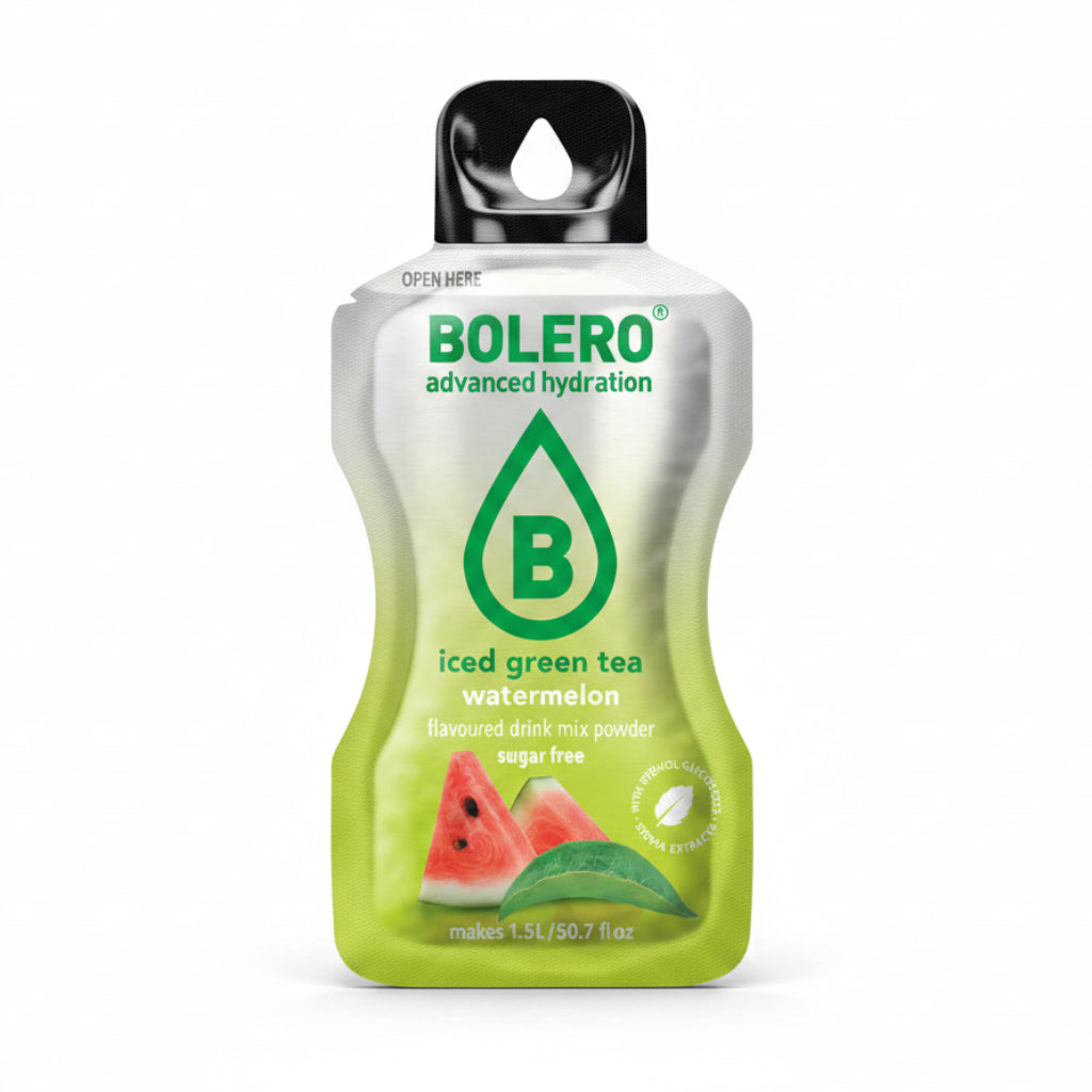 Bolero® ICED GREEN TEA Watermelon | 8g | 1,5L (12 Sachets)