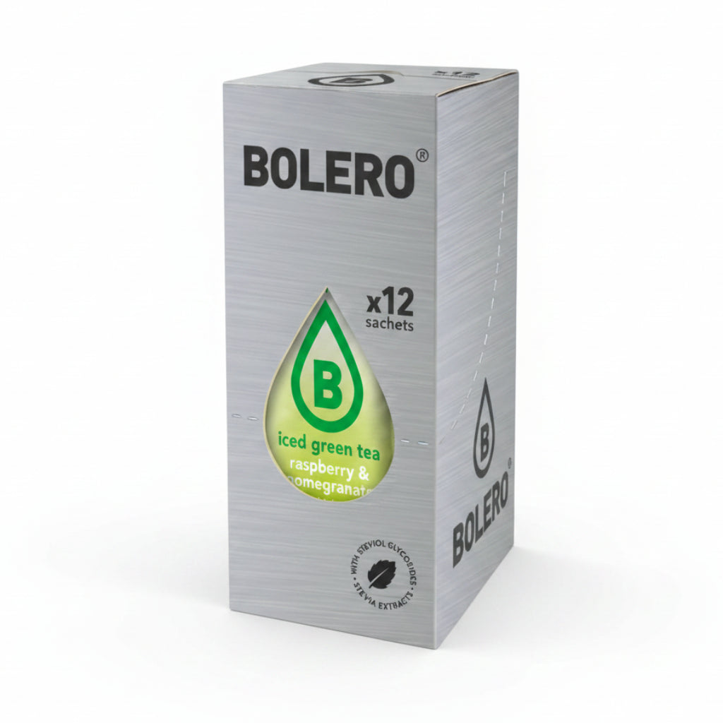 Bolero Iced Green Tea Raspberry & Pomegranate, 12 Sachets | Sugar-Free Iced Tea Mix, Makes 1.5 L – product photo