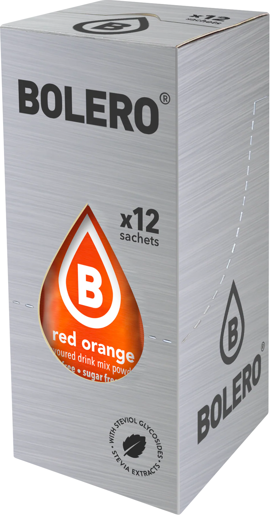 Bolero Red Orange, 12 Sachets | Sugar-Free Stevia Drink Mix, Makes 1.5 L – product photo