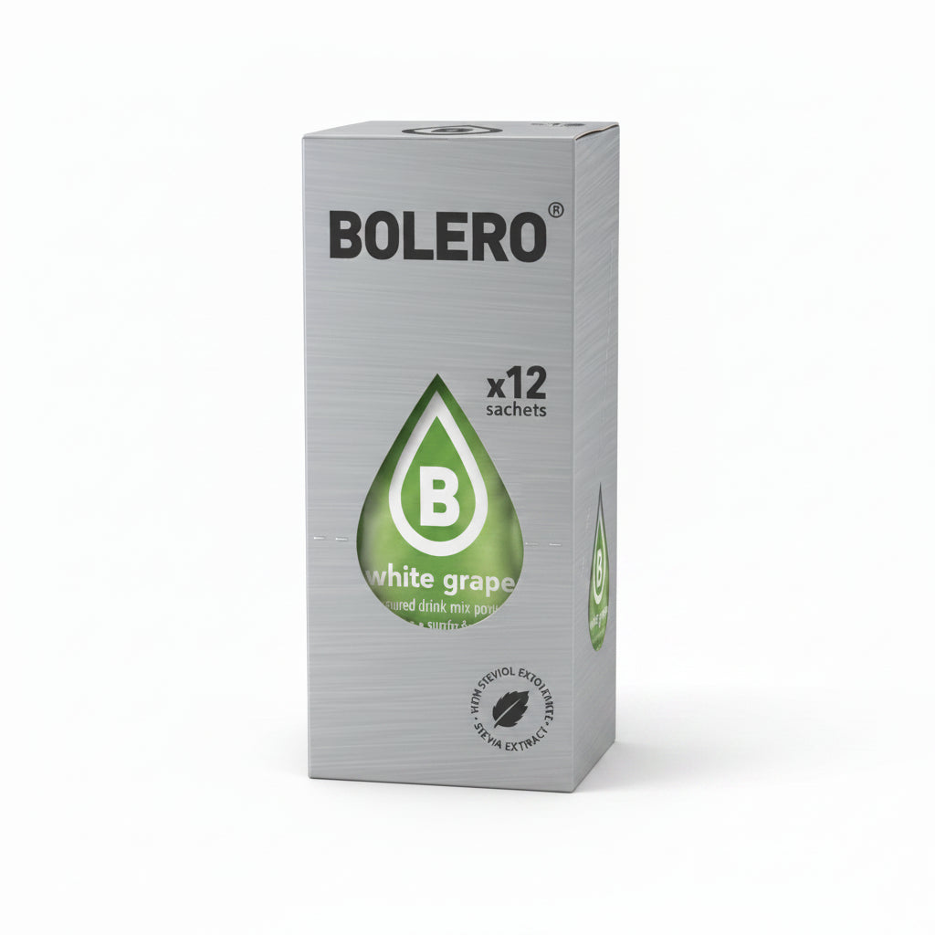 Bolero White Grape, 12 Sachets | Sugar-Free Stevia Drink Mix, Makes 1.5 L – product photo