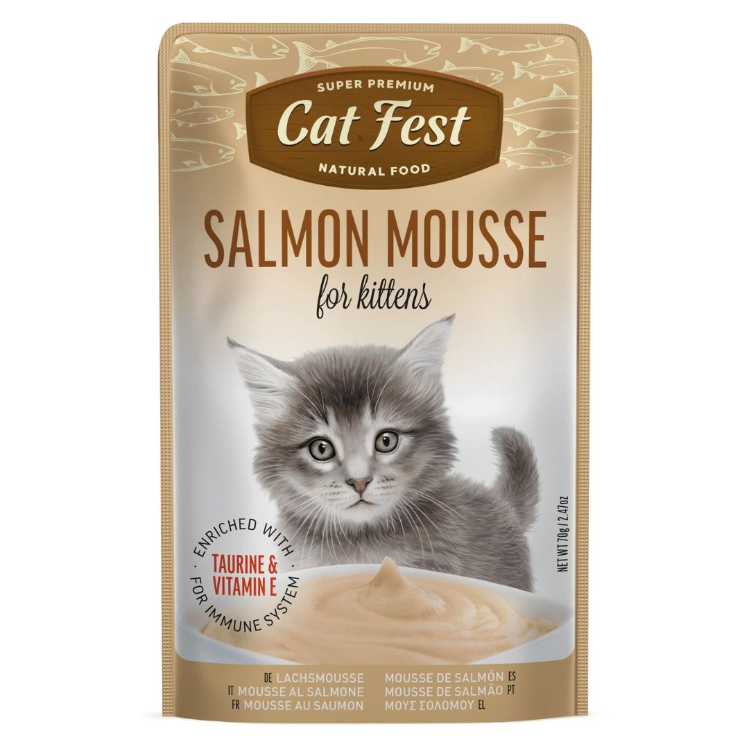 Cat Fest Salmon Mousse for Kittens Wet Kitten Food 70g 6-Pack | Salmon Mousse for Kittens