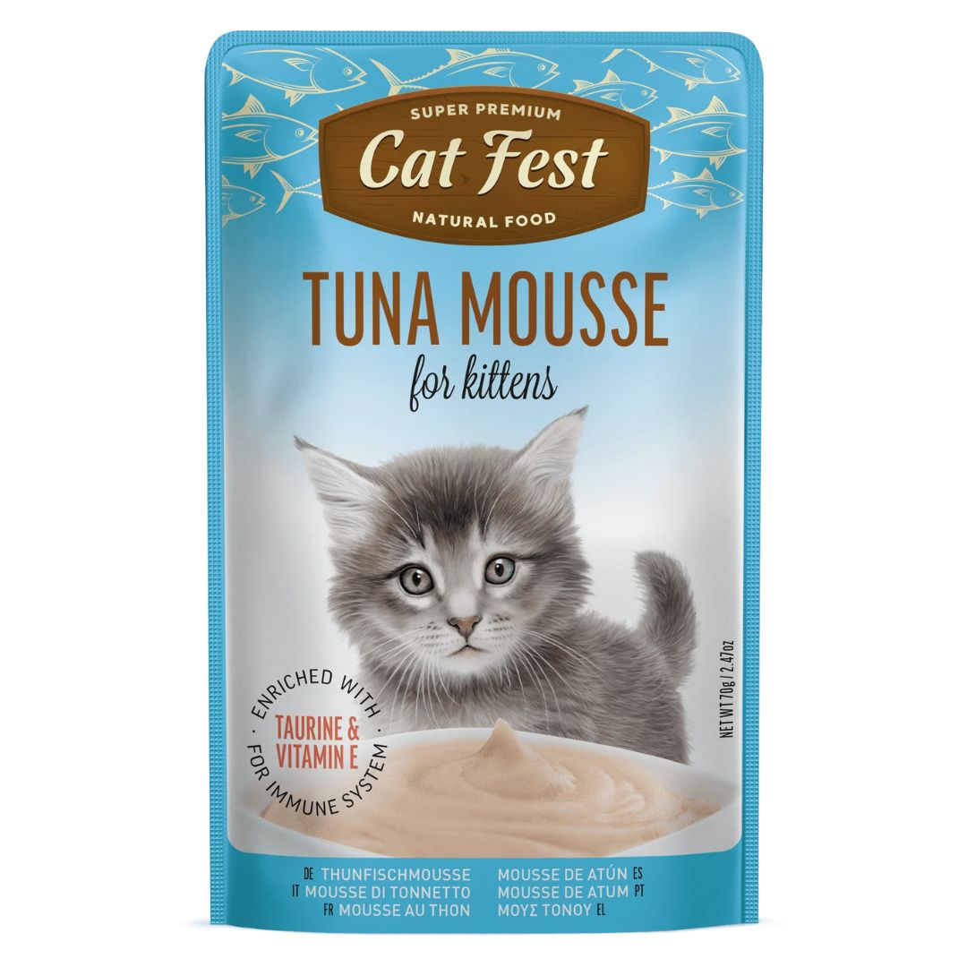 Cat Fest Tuna Mousse for Kittens Wet Kitten Food 70g 6-Pack | Tuna Mousse for Kittens