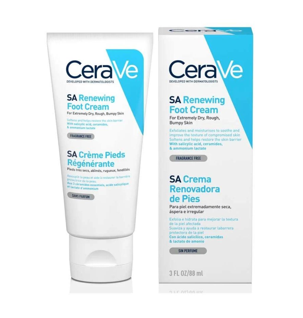 CeraVe SA Renewing Foot Cream 88ml | Smoother, Moisturised Feet
