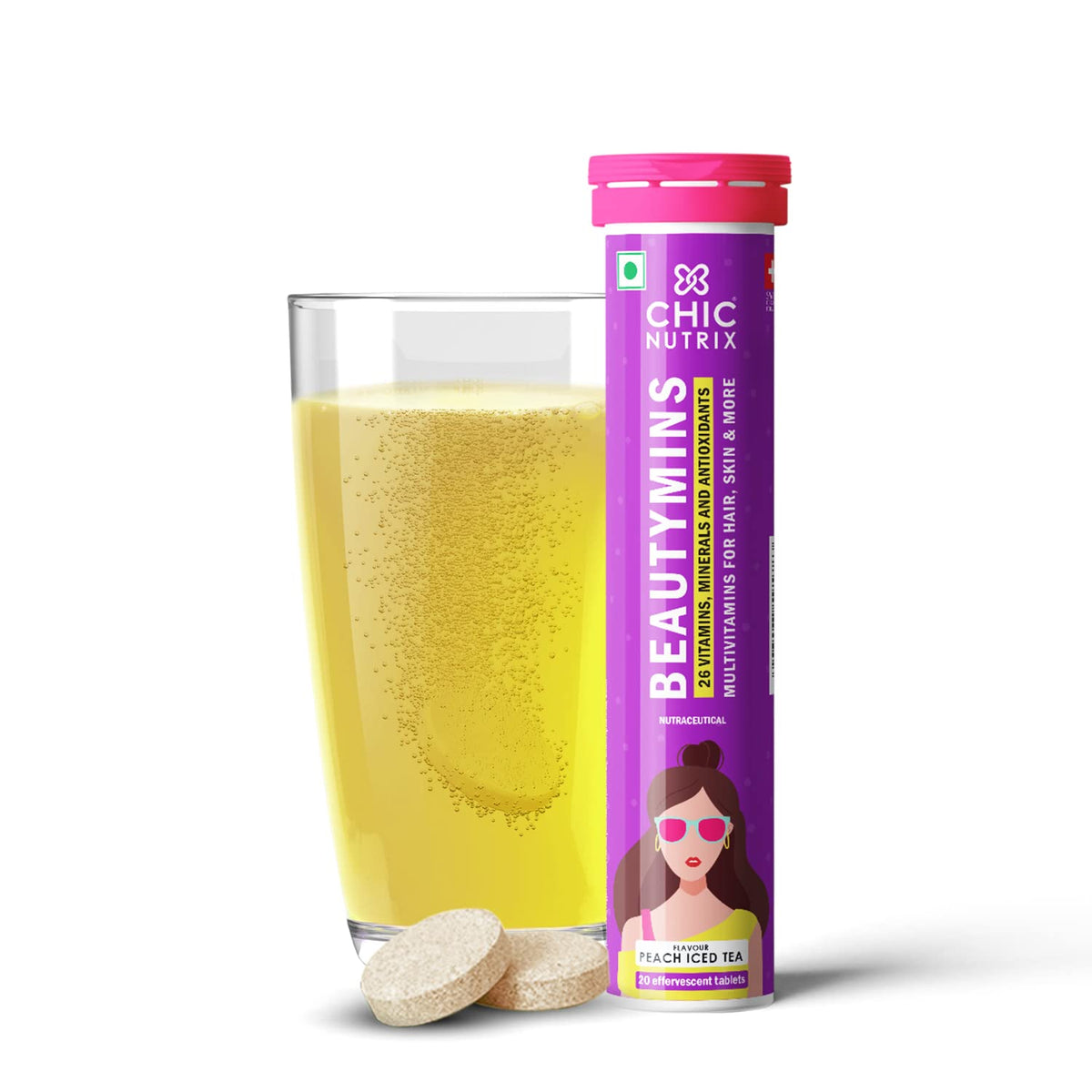 Chic Nutrix Beautymins Multivitamin for Women, 20 Effervescent Tablets – product photo