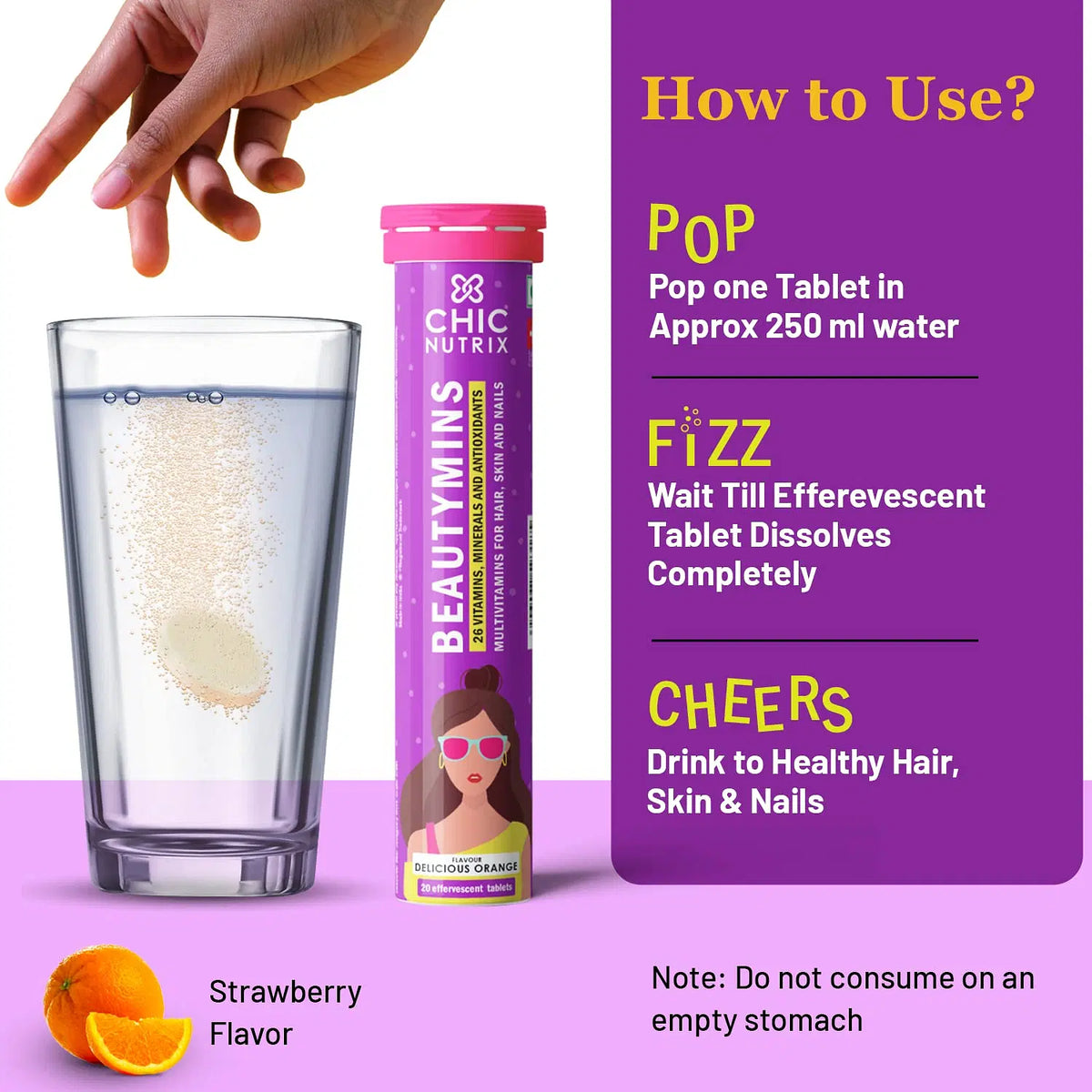 Chic Nutrix Beautymins Multivitamin for Women, 20 Effervescent Tablets – product photo