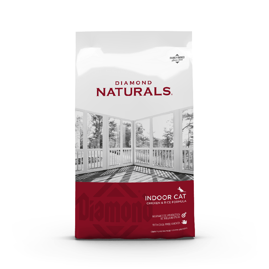 Diamond Naturals Indoor Cat Chicken & Rice Formula 7.5kg Dry Cat Food 7.5kg