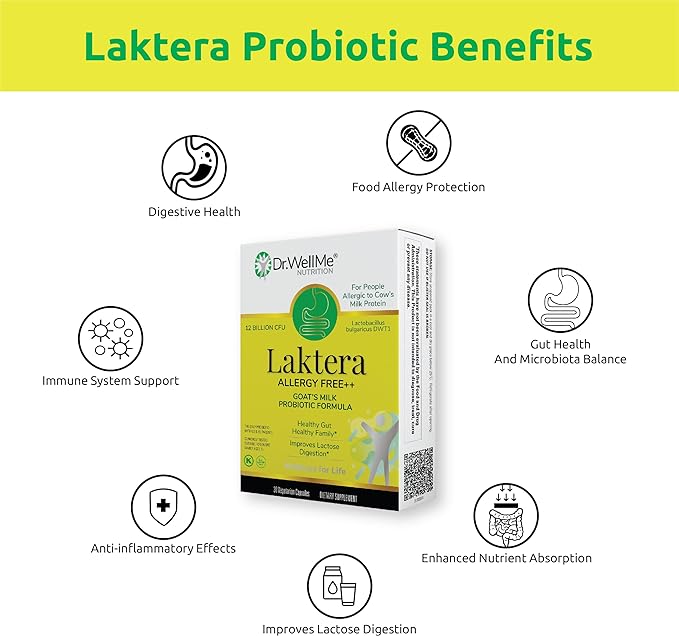 Dr WellMe Laktera Goat's Milk Probiotic | 30 Capsules – product photo