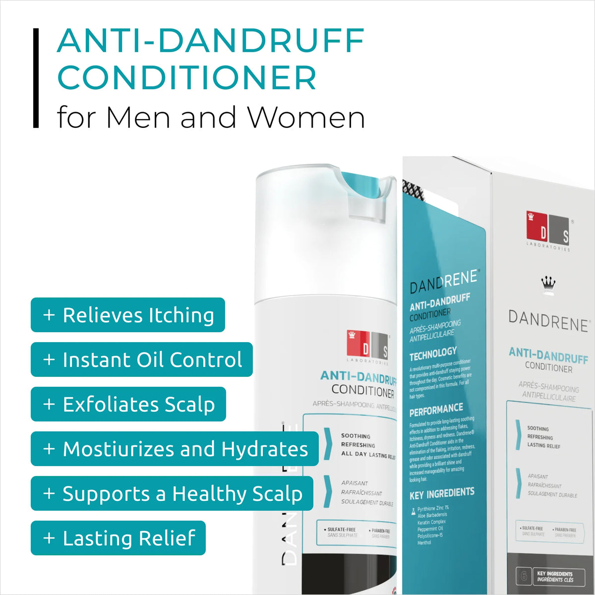 DS Laboratories Dandrene Exfoliating Anti-Dandruff Conditioner 205ml – product photo