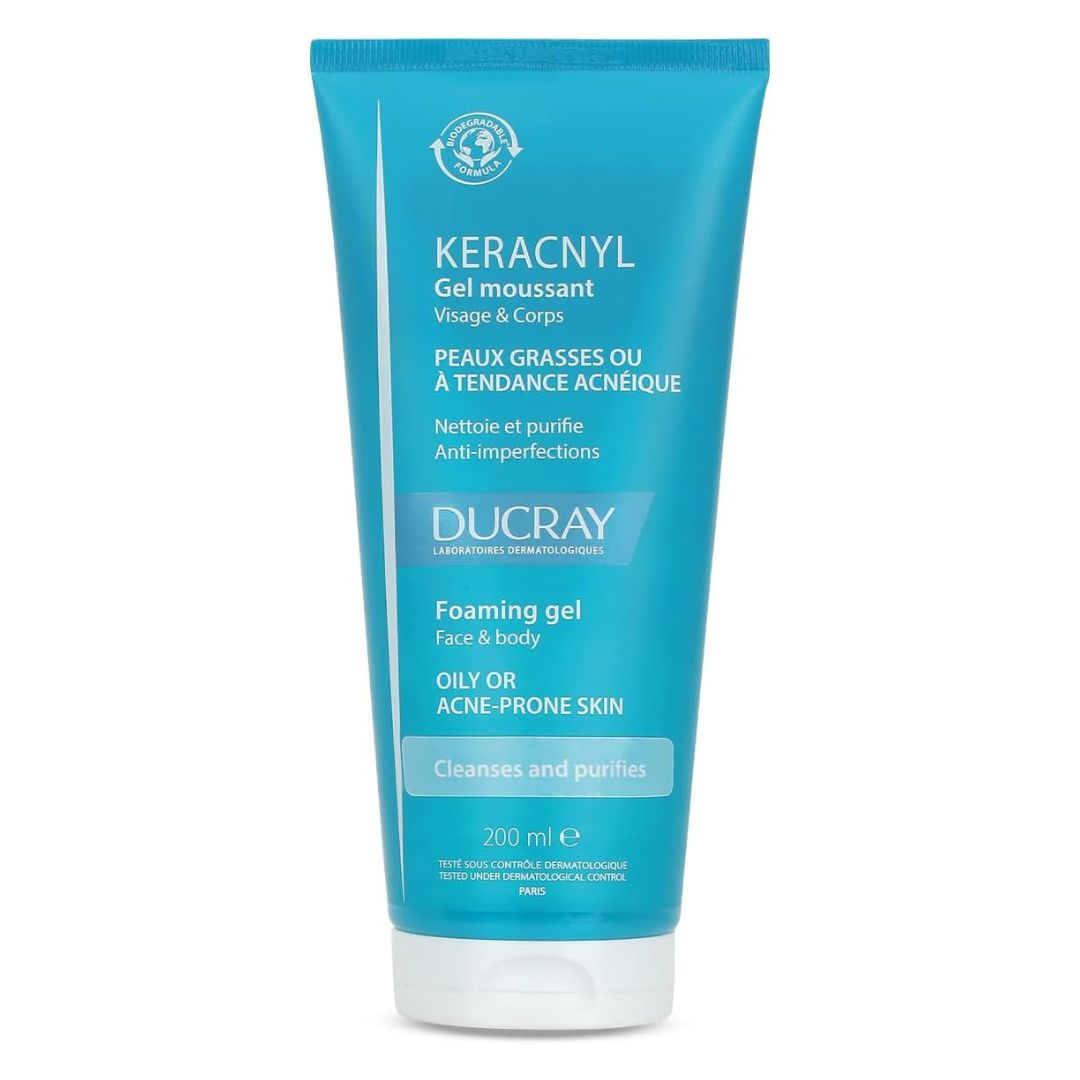 Ducray Keracnyl Foaming Gel 200ml | Purifying Blemish-Care Cleanser