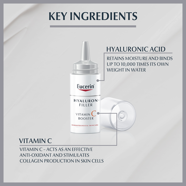 Eucerin Hyaluron-Filler Vitamin C Booster 8ml | 10% Vitamin C for Radiance – product photo