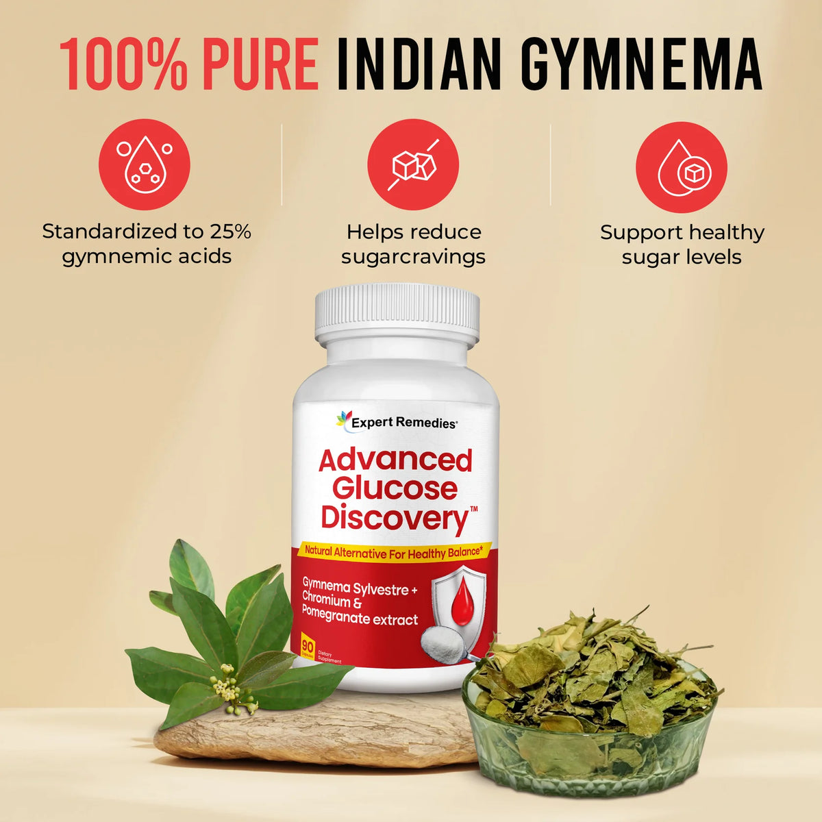 Expert Remedies Advanced Glucose Discovery, 90 Capsules – product photo