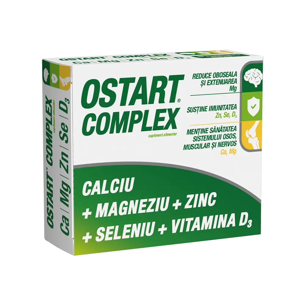 Fiterman Pharma Ostart Complex Ca + Mg + Zn + Se + D3, 20 Tablets
