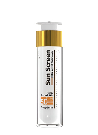 Frezyderm Color Velvet Face Sun Cream SPF 50+ 50ml | Tinted Matte SPF 50+