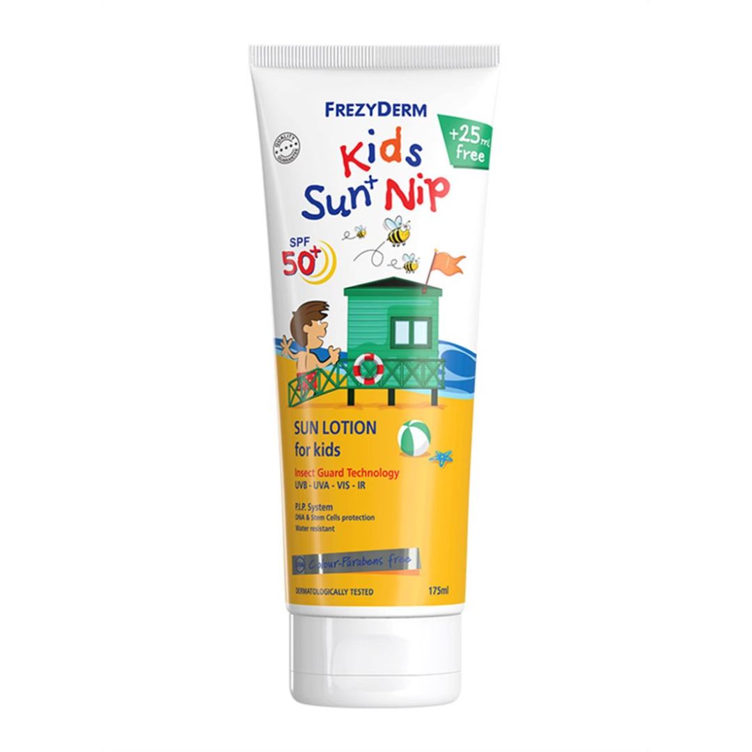 Frezyderm Kids Sun + Nip SPF 50+ Sunscreen | Kids SPF 50+ Plus Insect Repellent