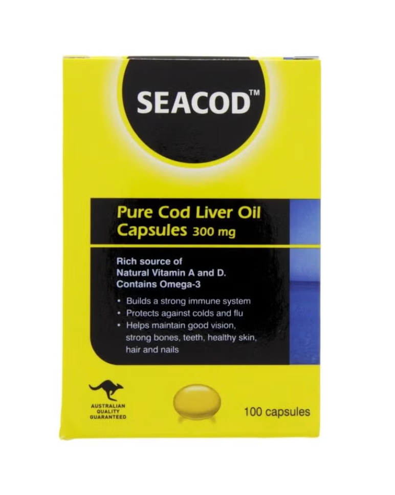 GELTEC Seacod Pure Cod Liver Oil 300 mg, 100 Softgels