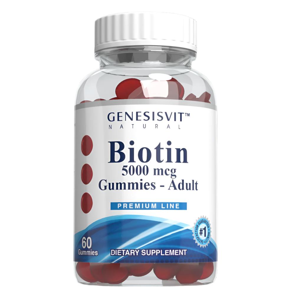 GenesisVit Biotin 5000 mcg, 60 Gummies