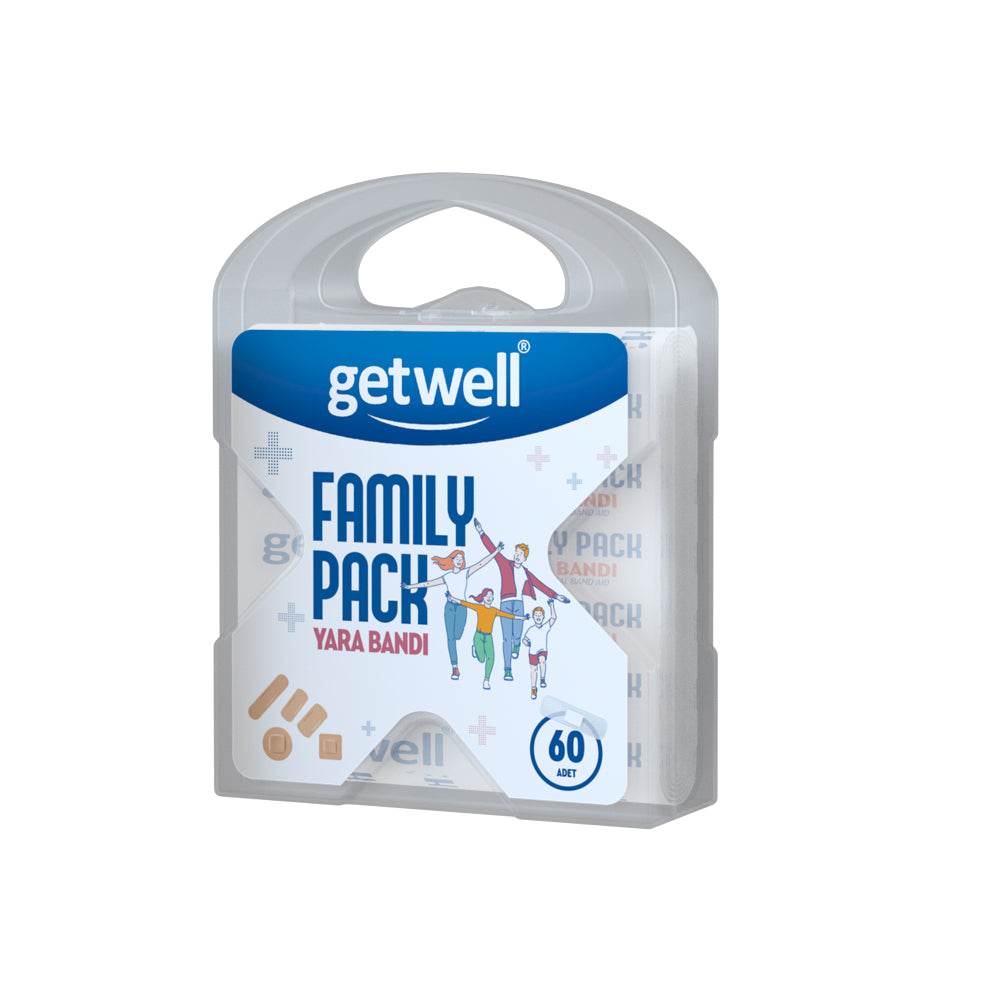 Getwell Family Pack First Aid Plaster, 60 Pieces
