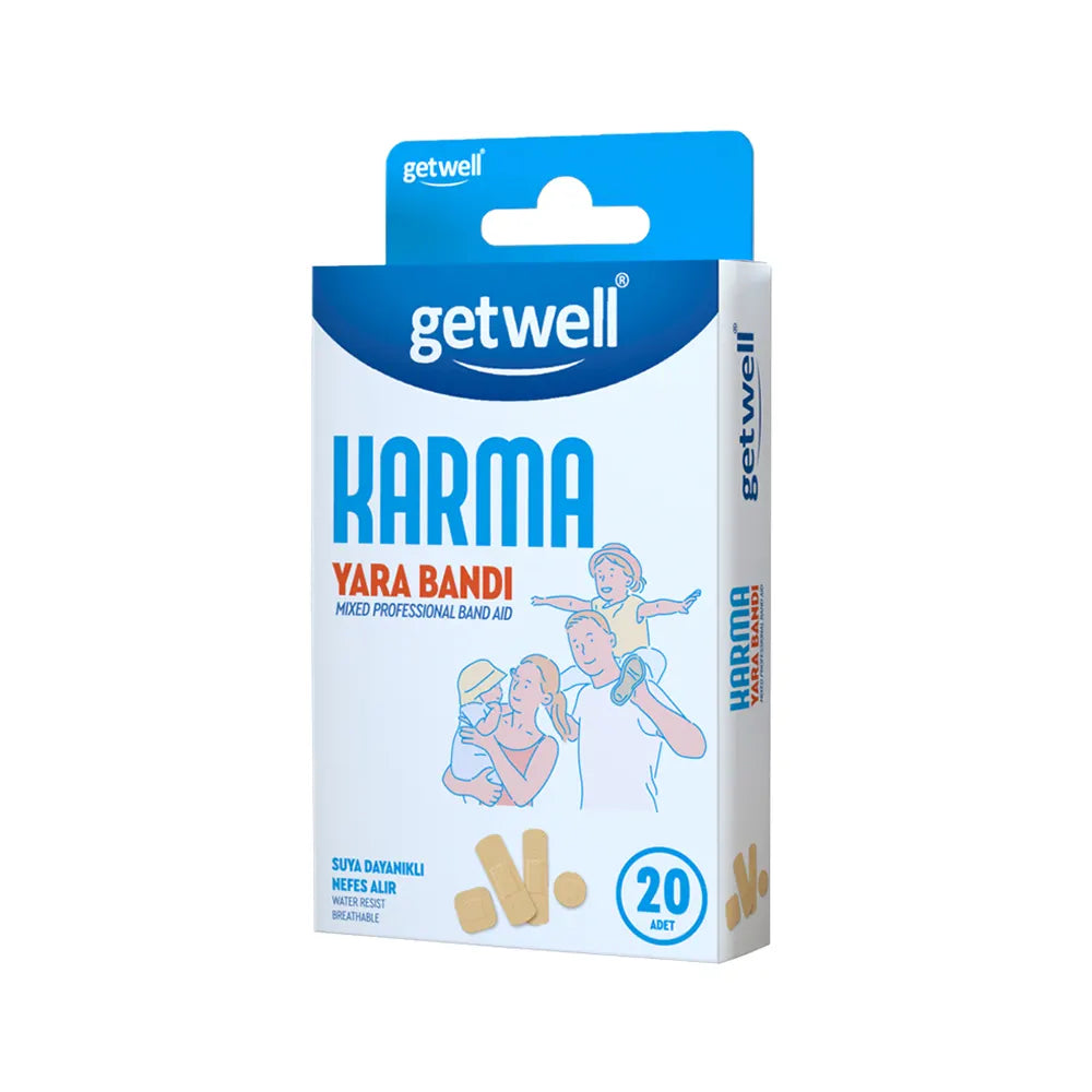 Getwell Mixed First Aid Plaster, 20 Pieces