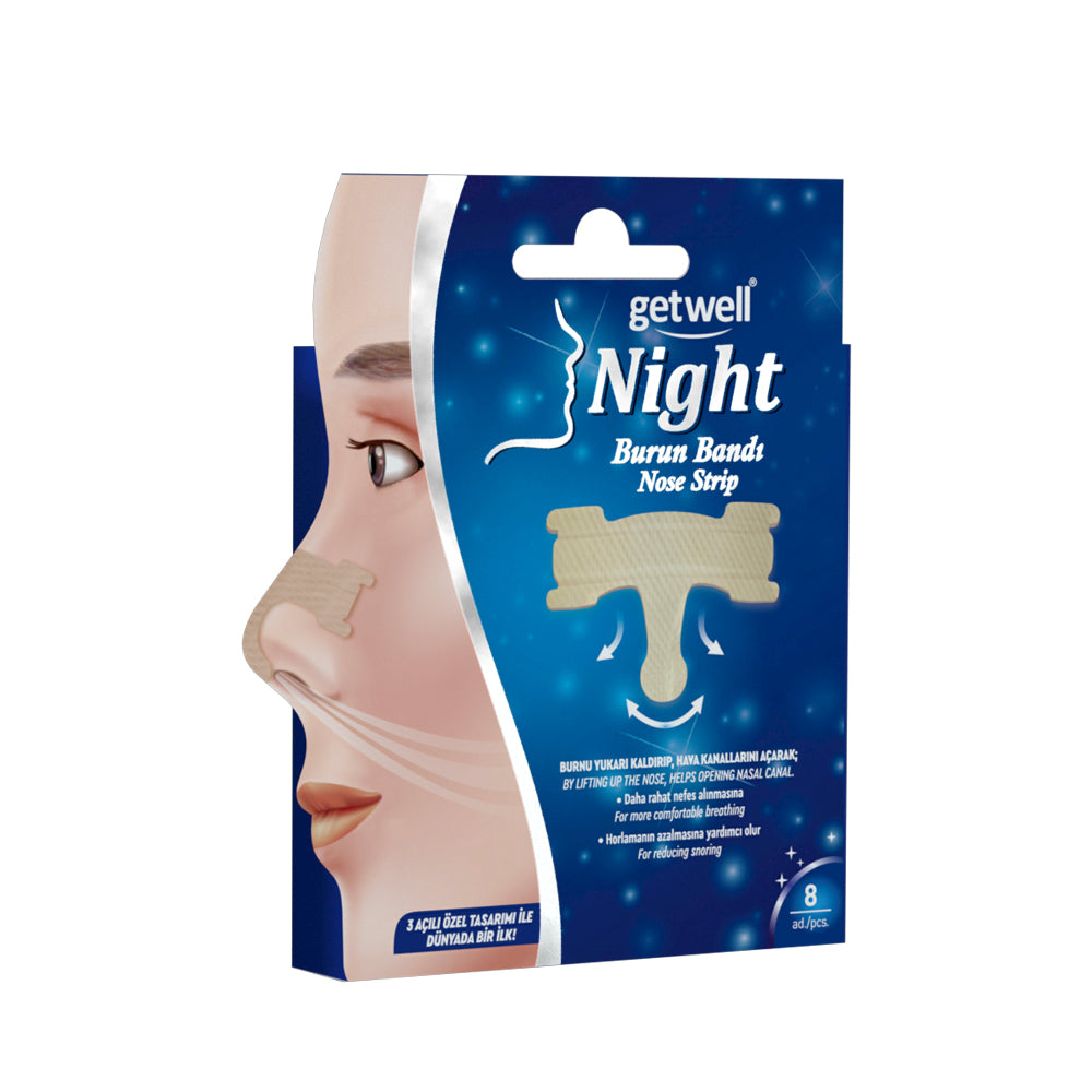 Getwell Night Nose Strip, 8 Pieces