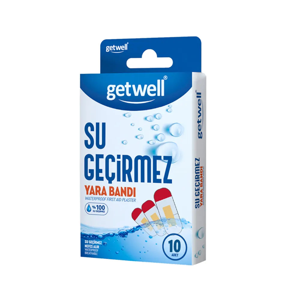 Getwell Waterproof First Aid Plaster, 10 Pieces