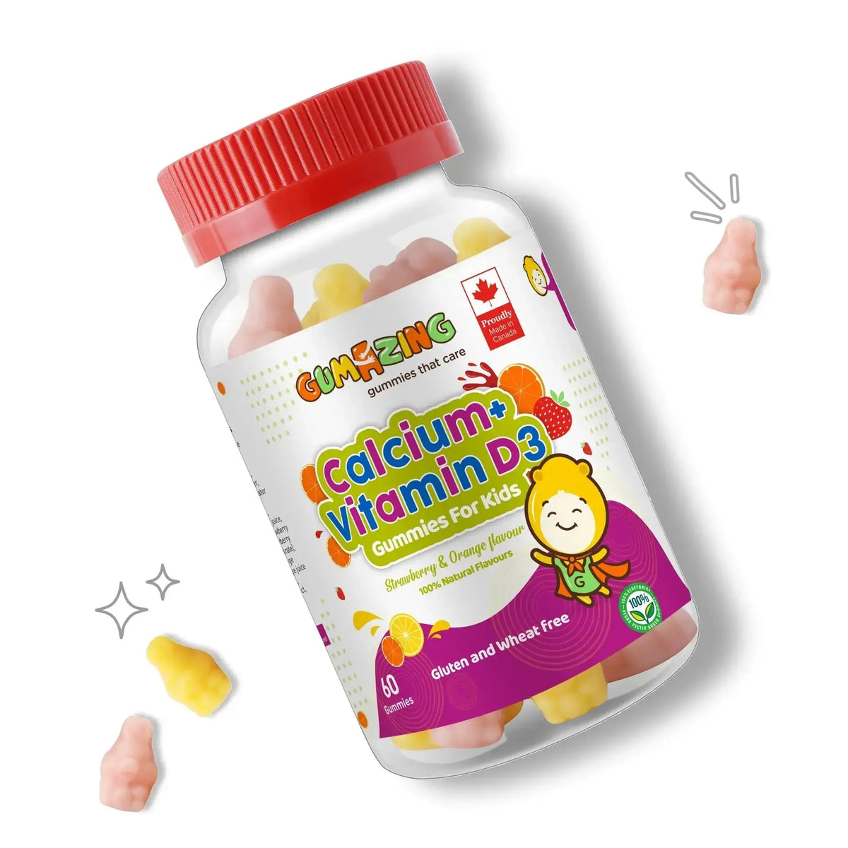 Gumazing Calcium and Vitamin D3, 60 Gummies – product photo