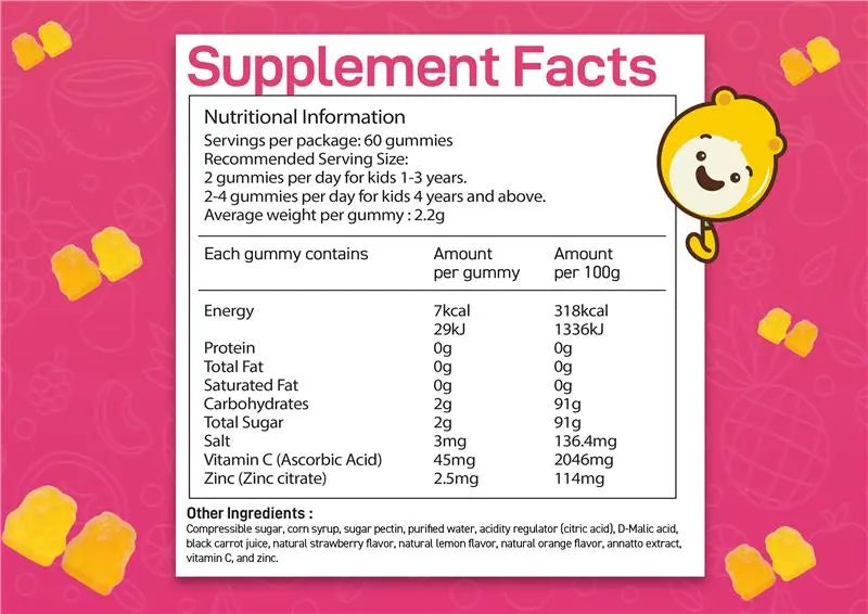 Gumazing Vitamin C and Zinc, 60 Gummies – product photo