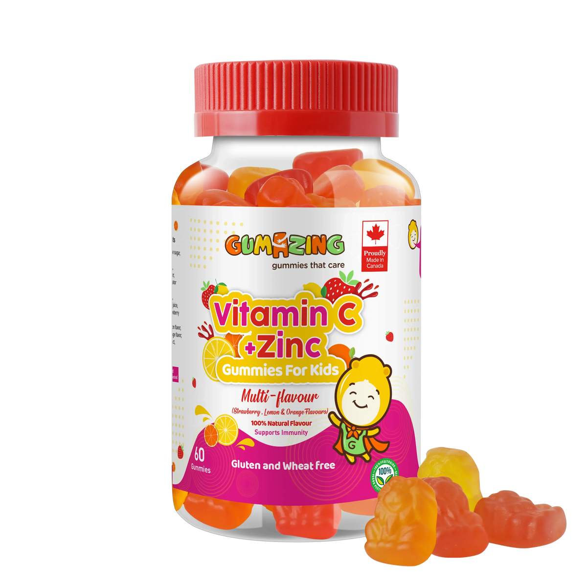 Gumazing Vitamin C and Zinc, 60 Gummies