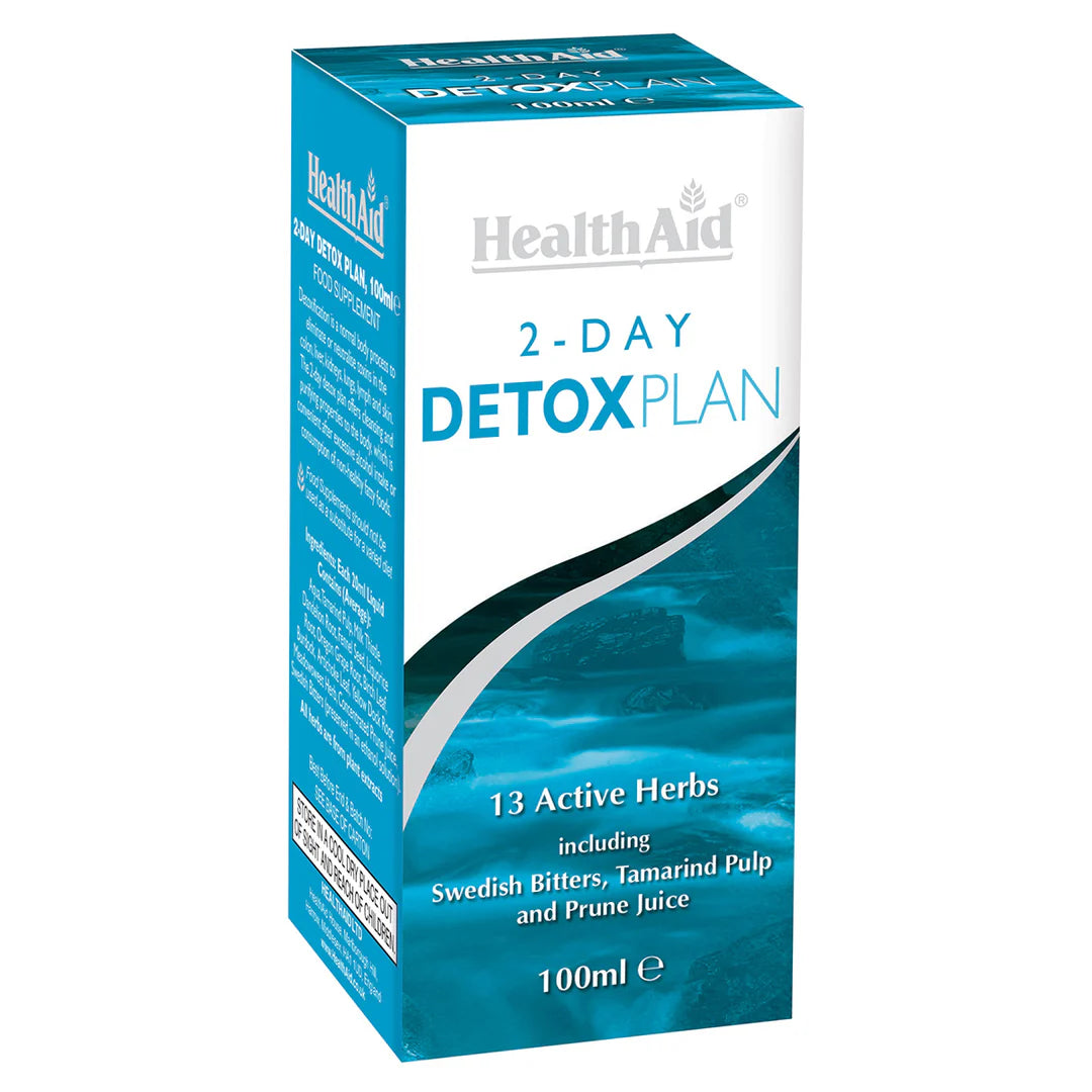 Health Aid 2-Day Detox Plan, 100ml | Herbal Liquid Blend with Milk Thistle & Dandelion