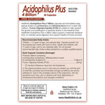 Health Aid Acidophilus Plus 4 Billion, 60 Vegetable Capsules | 4 Billion Live Cultures with Prebiotic FOS – product photo