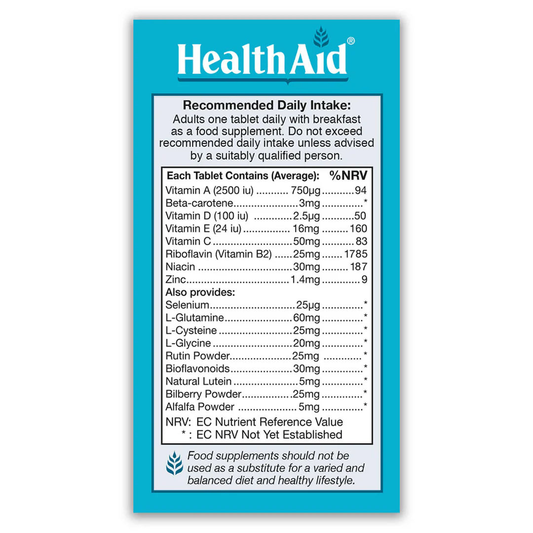 Health Aid EyeVit Prolonged Release, 30 Tablets | Eye Nutrition with Lutein & Bilberry – product photo
