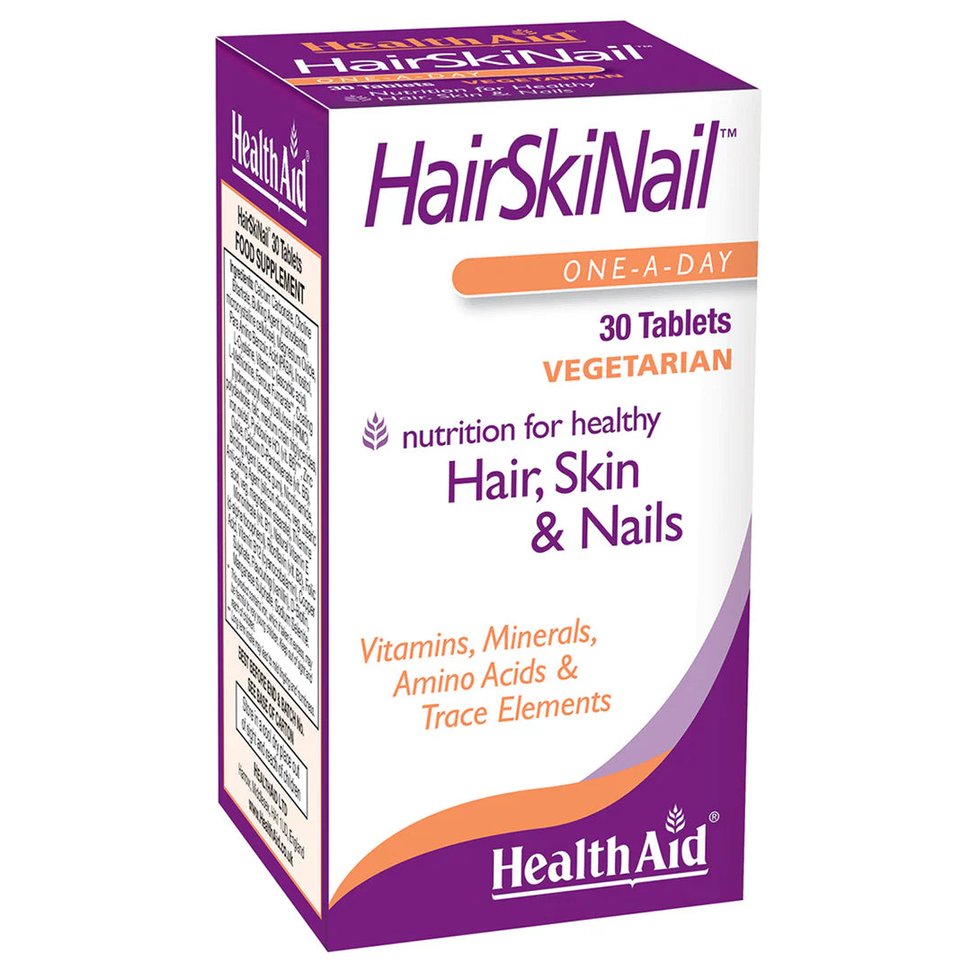 Health Aid HairSkiNail, 30 Tablets | Vitamins, Minerals & Amino Acids for Hair, Skin & Nails