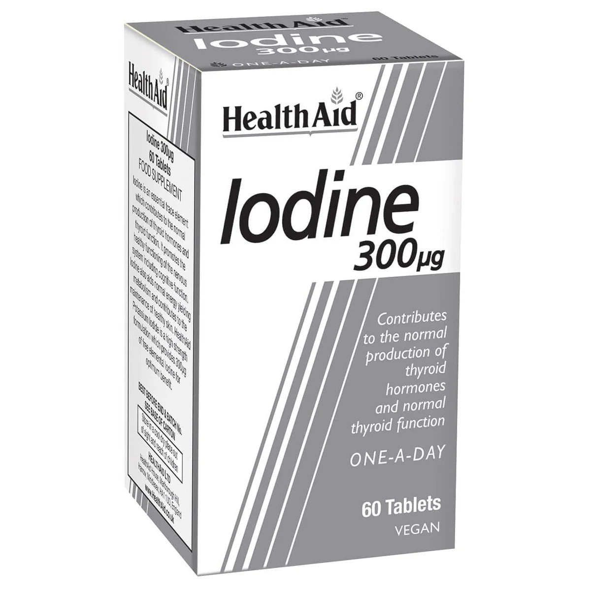 Health Aid Iodine 300µg 300 µg, 60 Tablets | Iodine for Normal Thyroid Function