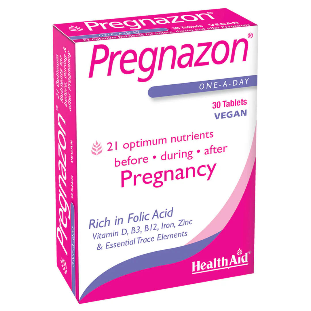 Health Aid Pregnazon, 30 Tablets | Pre- & Post-Natal Multivitamin and Mineral